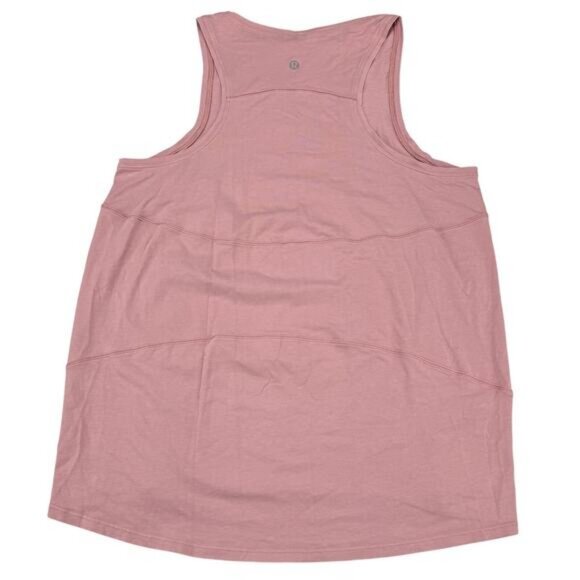 Lululemon Back In Action Tank Pima Cotton In Quicksand Size 4 - Picture 5 of 6
